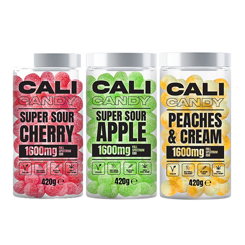 CALI CANDY 1600mg Full Spectrum CBD Vegan Sweets (Large) - 10 Flavours