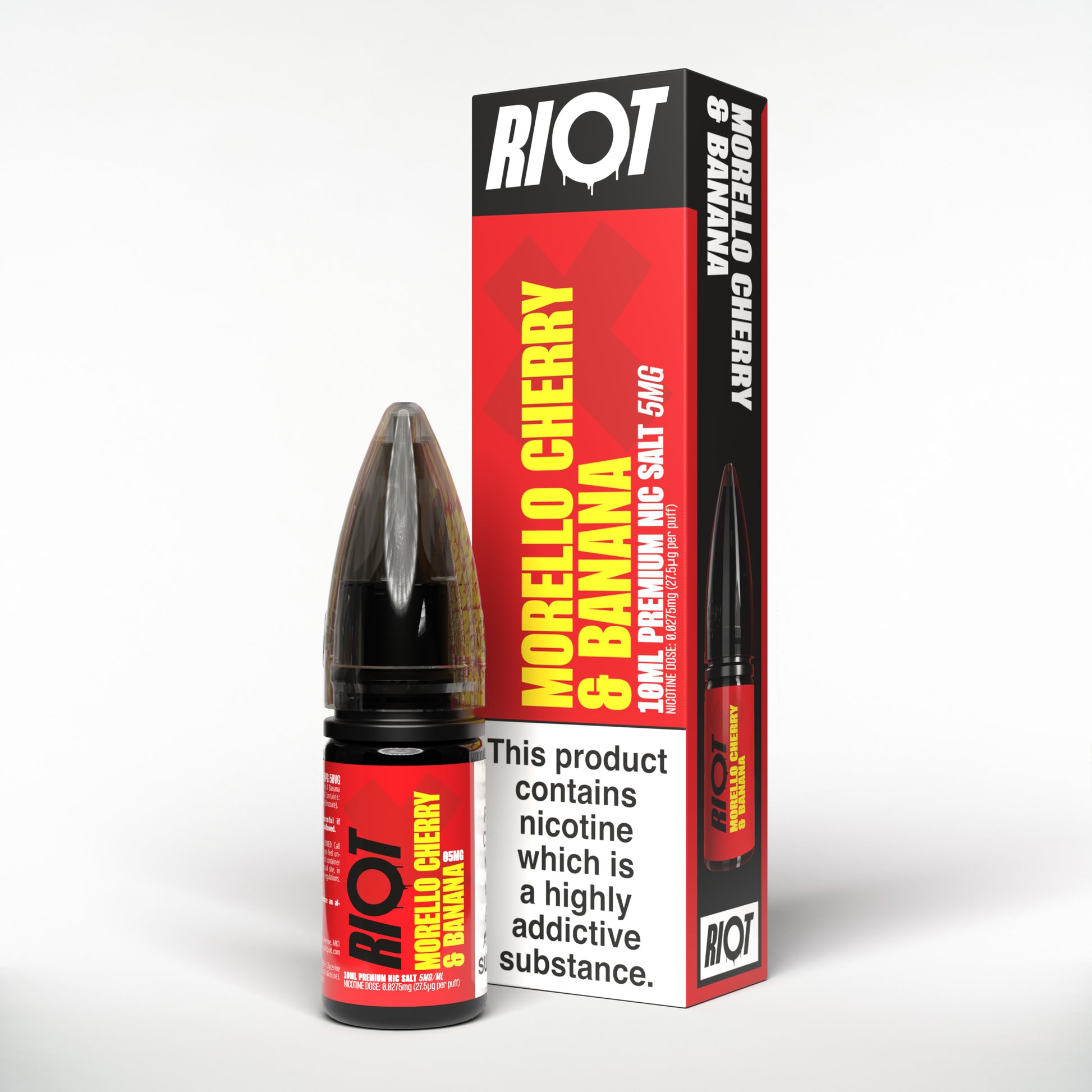 Riot X Morello Cherry & Banana - Superchrged Flavours Salts By Riot Squad