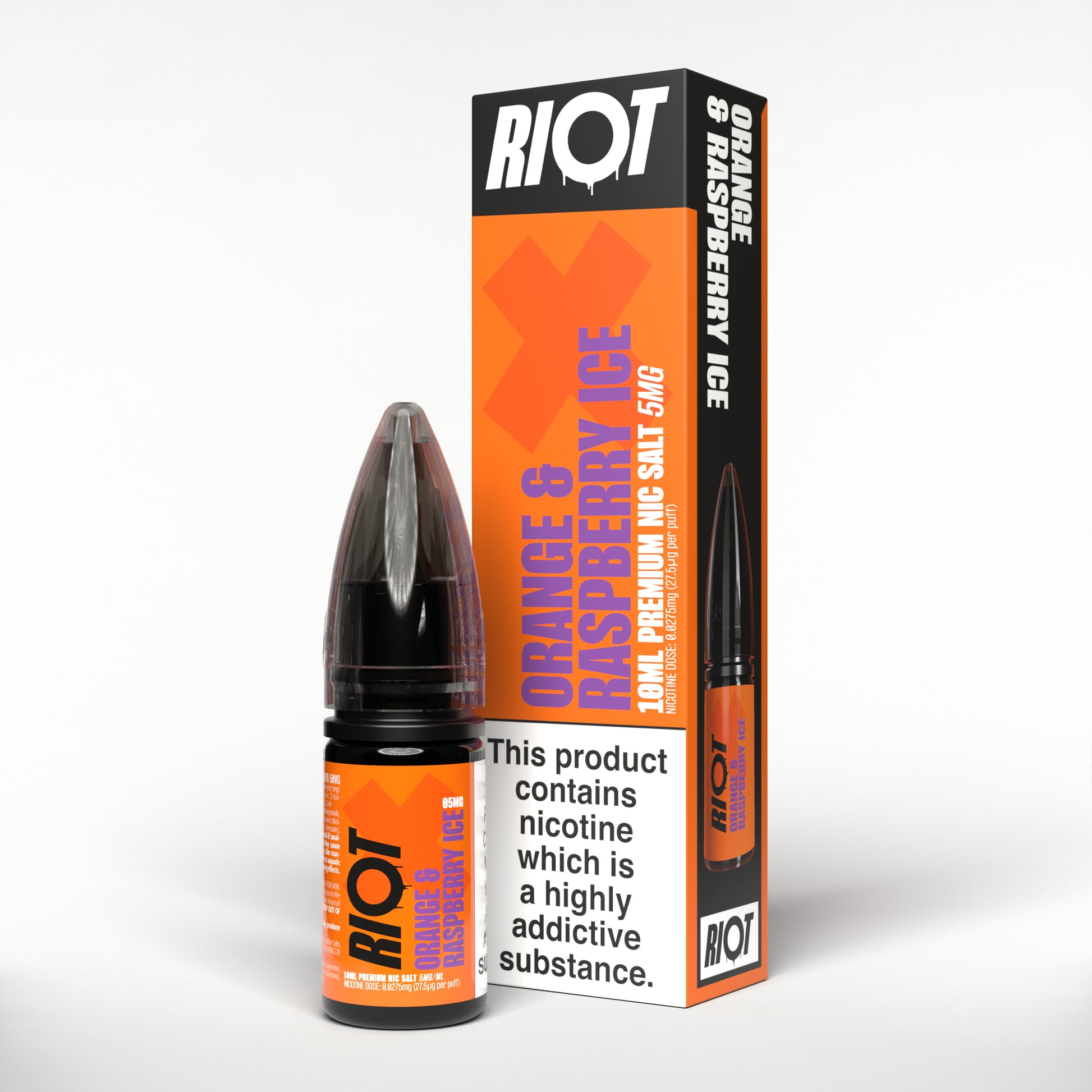 Riot X Orange & Raspberry Ice - Superchrged Flavours Salts By Riot Squad