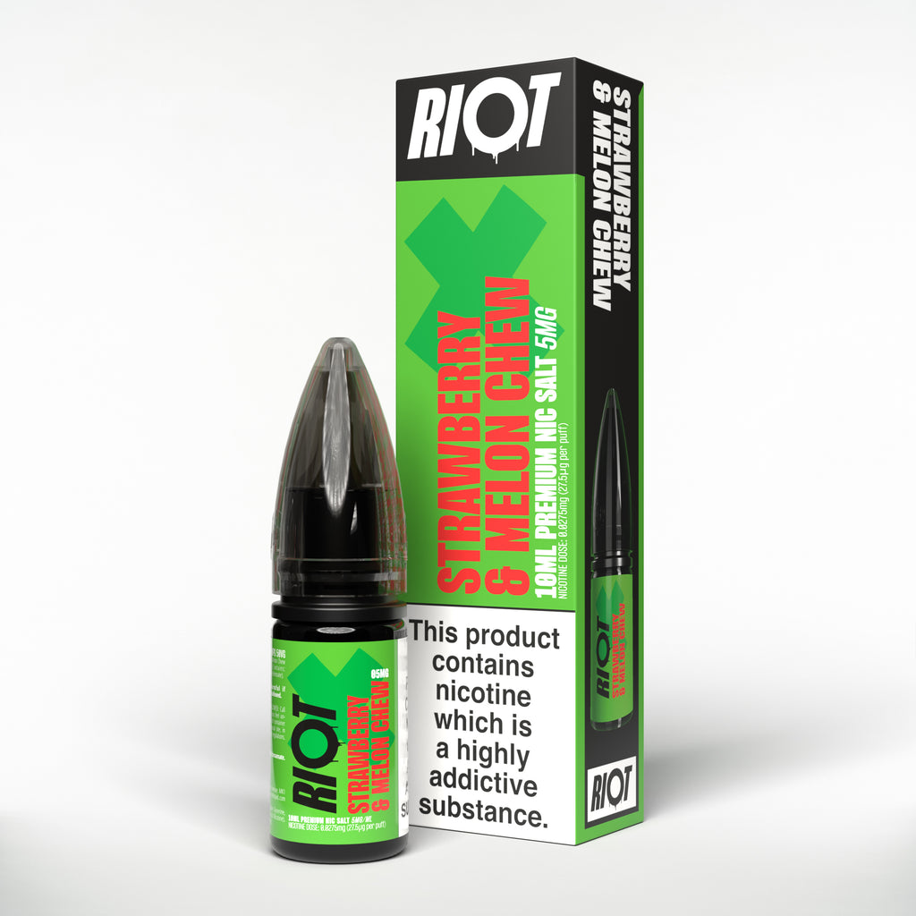 Riot X Strawberry & Melon Chew - Superchrged Flavours Salts By Riot Squad