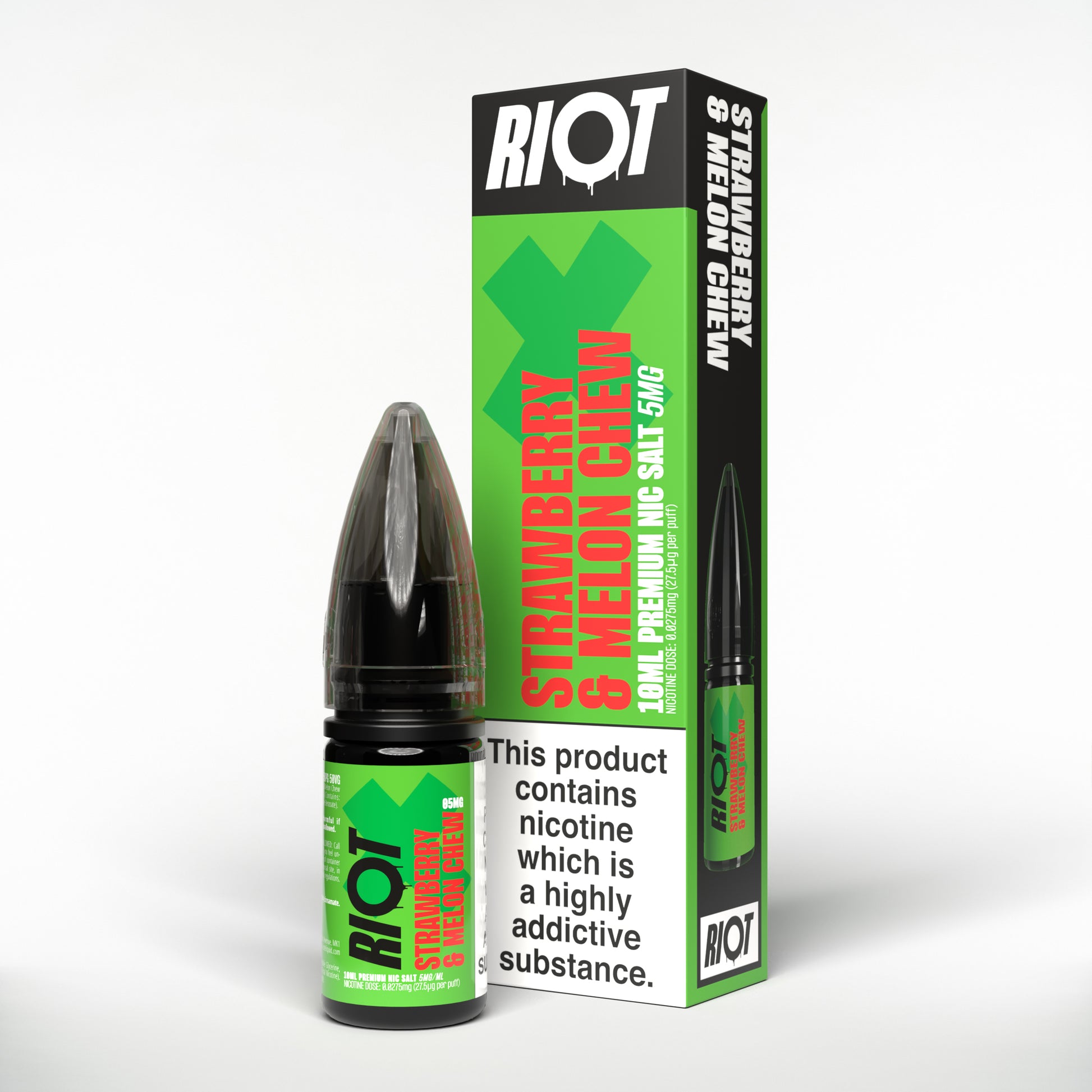 Riot X Strawberry & Melon Chew - Superchrged Flavours Salts By Riot Squad