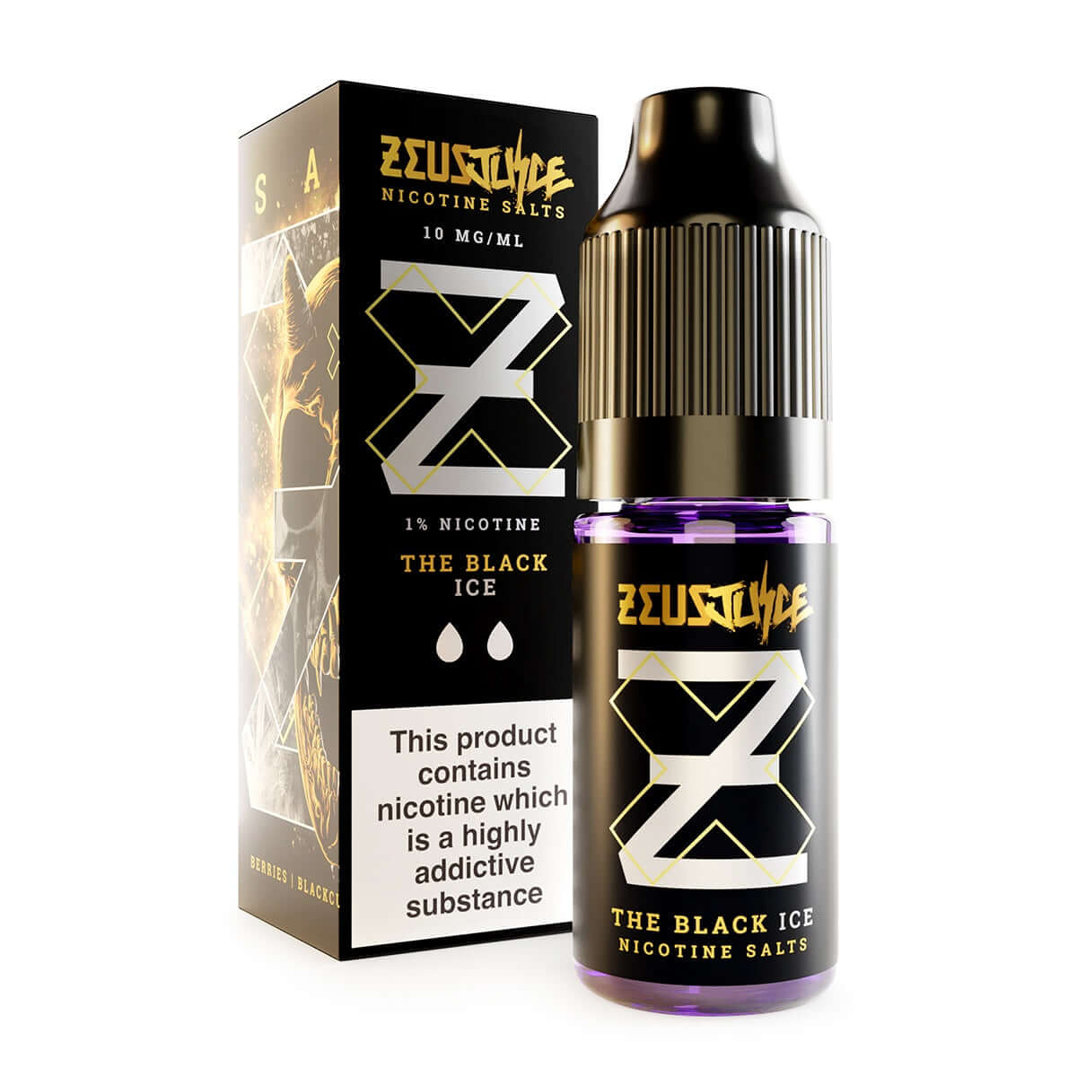 The Black Ice Nic Salt E-Liquid by Zeus Juice