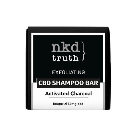 NKD 50mg CBD Activated Charcoal Shampoo Bar 100g (BUY 1 GET 1 FREE)