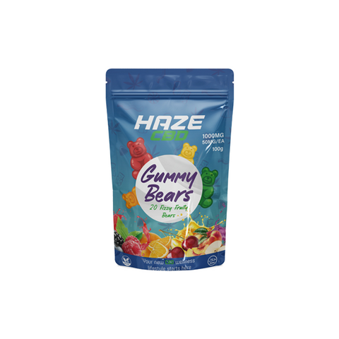 Haze CBD 1000mg Gummy Bears - 20 Pieces