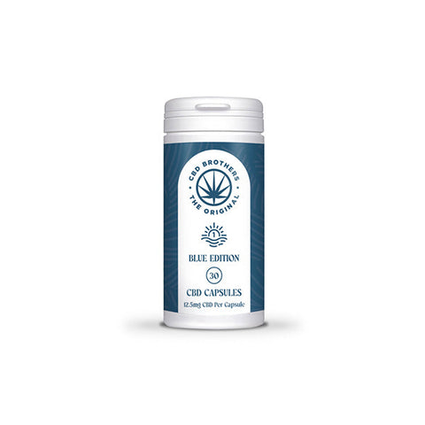 CBD Brothers Blue Edition 375mg CBD/CBDA Vegan Capsules - 30 Caps