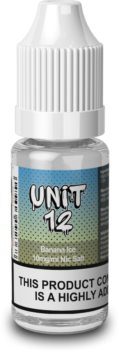 Unit 12 Nic Salts 10ml - Banana Ice