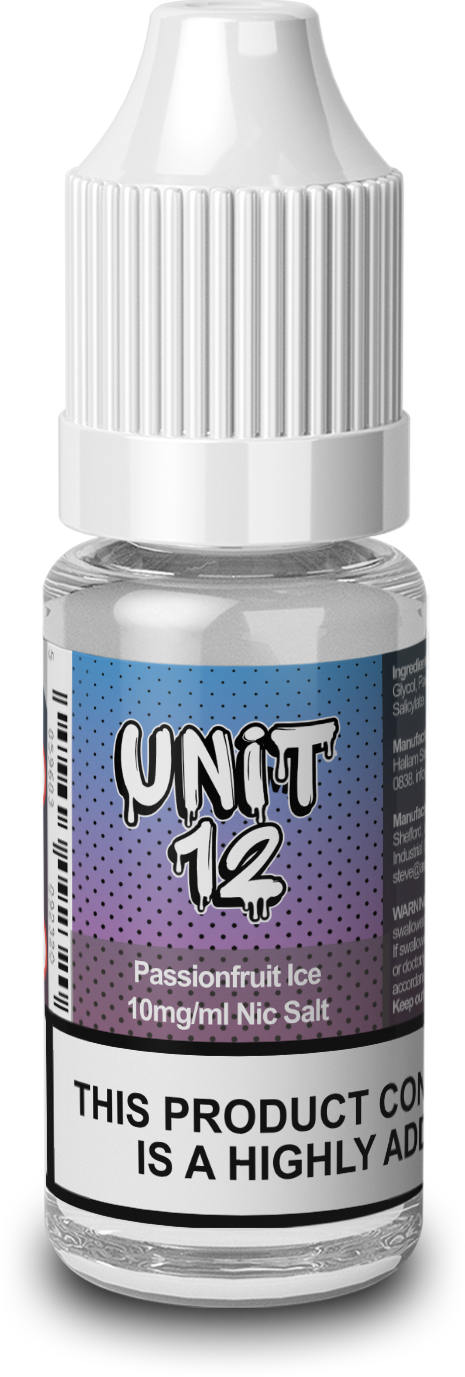 Unit 12 Nic Salts 10ml - Passionfruit Ice