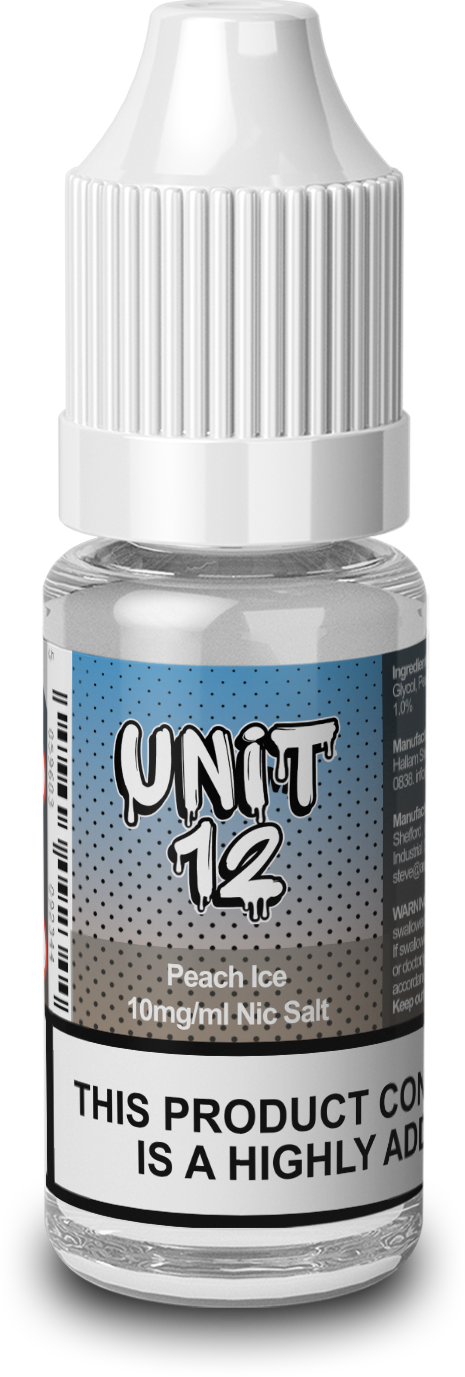 Unit 12 Nic Salts 10ml - Peach Ice