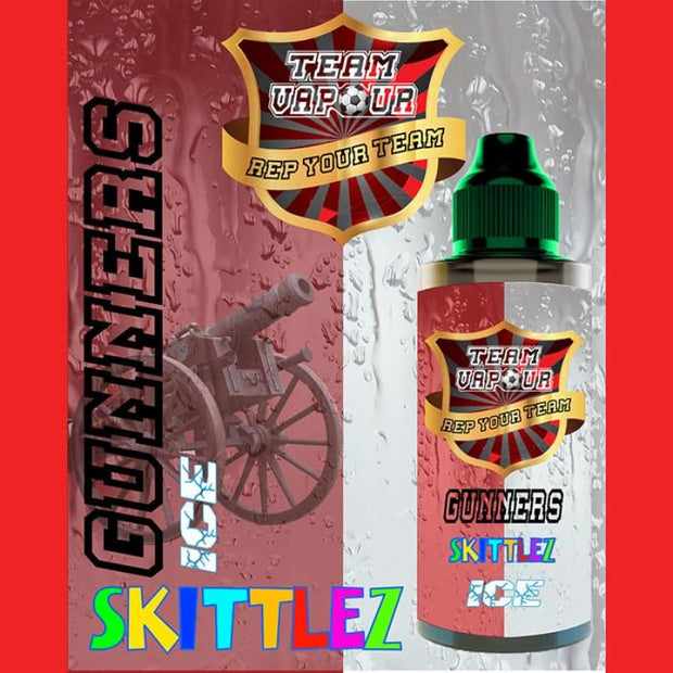 Team Vapour - Gunners Skittlez Ice - 100ml - Vapour Freaks