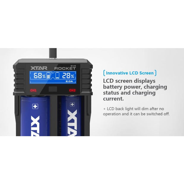 Xtar - SV2 Rocket - 2 battery charger