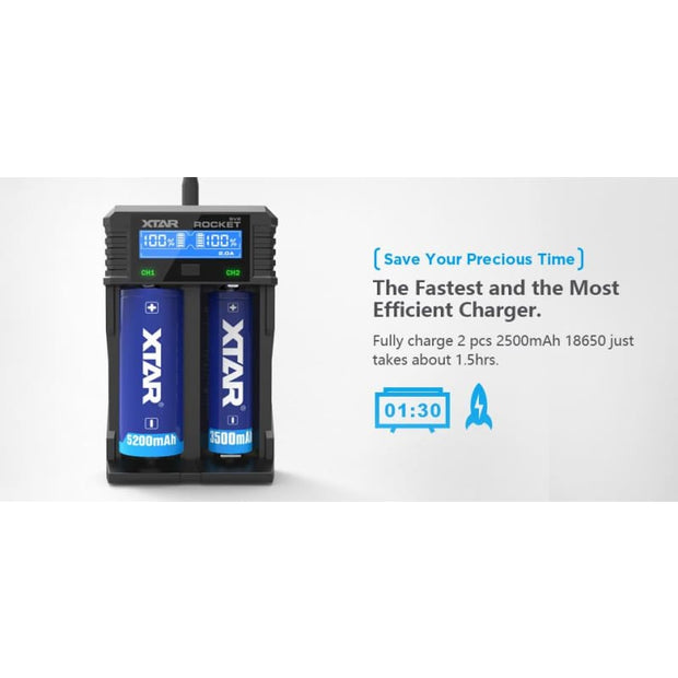 Xtar - SV2 Rocket - 2 battery charger