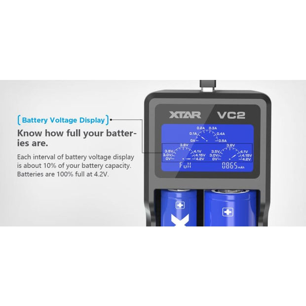 Xtar - VC2 Rocket - 2 battery charger